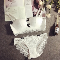Europe and the United States spring and summer new girl underwear gathered sexy thin lace gathered large size deep V small chest bra cover suit