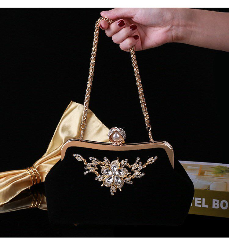 Клатч 2023新款结婚手包女婚礼新娘手拿包红色手提包配礼服包包旗袍小包 OTHER