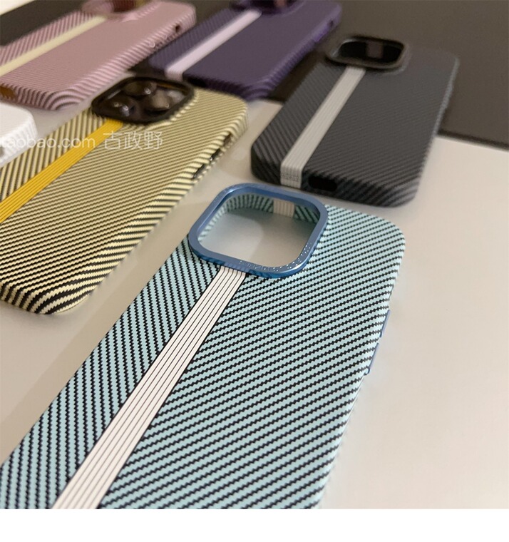 Embossed Hard Metal 12 15, 14, 13 Carbon Fiber iPhone Case