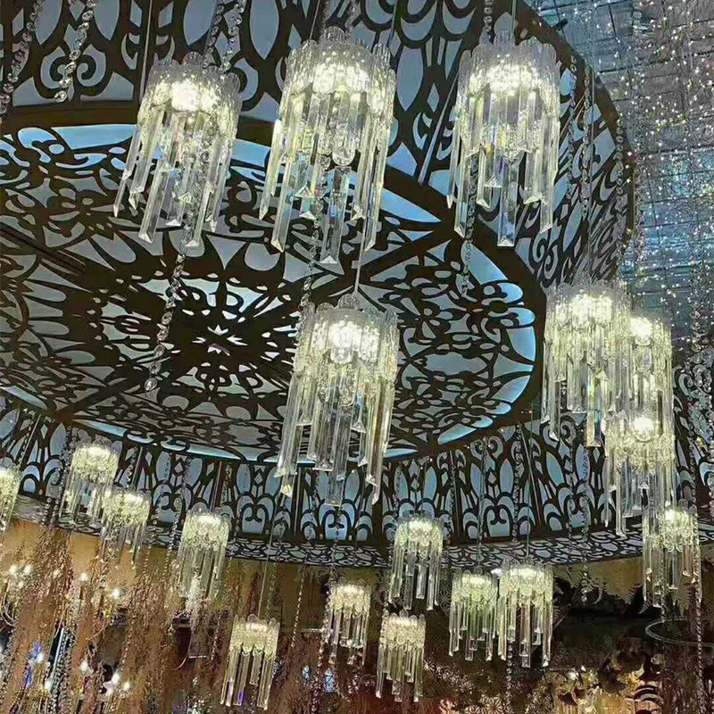 Wedding props crystal lamp stage ceiling string lights hotel wedding hall shopping mall beauty Chen decoration window layout