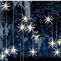 Wedding props ceiling decoration sea urchin string lights acrylic star lights jellyfish star star wedding hall stage layout