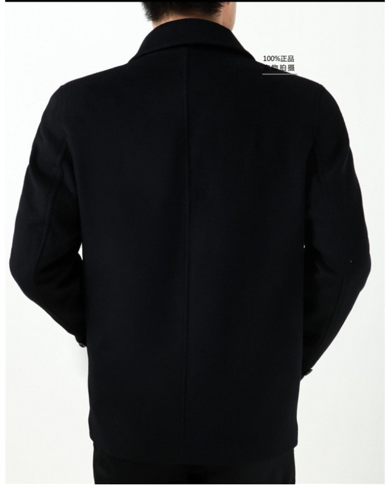 Pierre Cardin, mùa thu và mùa đông, áo khoác len trung niên, áo khoác nam, trung niên, phần dài, áo khoác cashmere dày, quần áo của cha áo cardigan nam