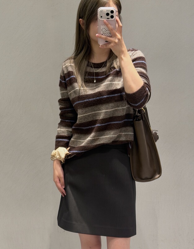 Brand New Autumn and Winter Versatile Lazy Style Striped Knitwear