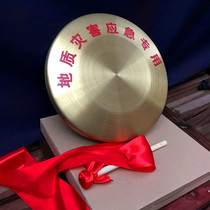 Gong 40cm 30cm large gongs flood prevention and early warning gong props 50 gongs and drums alarm gongs plated gong send hammer
