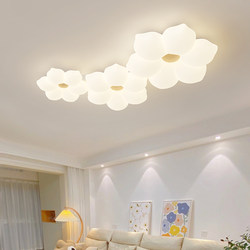 Living Room Lamp, Ceiling Lamp, Full Spectrum Eye Protection, 2025 New Flower Lamp, Beauty Salon Cream Style, Warm Hall Lighting Fixtures