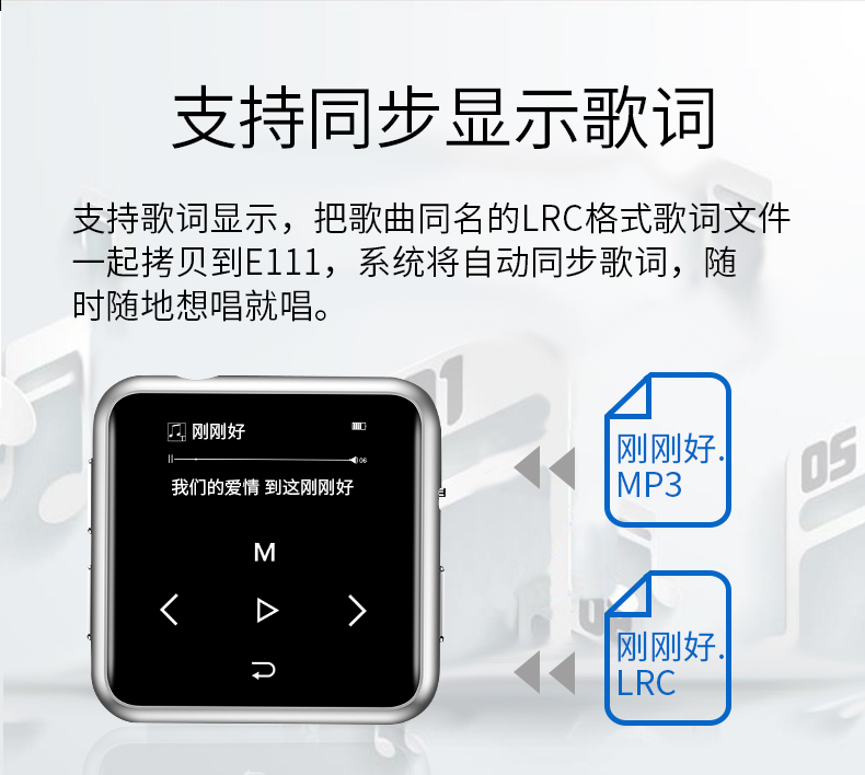 Blue Hui E111 Trình phát nhạc Bluetooth MP3 chạy thể thao màn hình cảm ứng không mất mát mini học sinh Walkman máy nghe nhạc mp3 mini