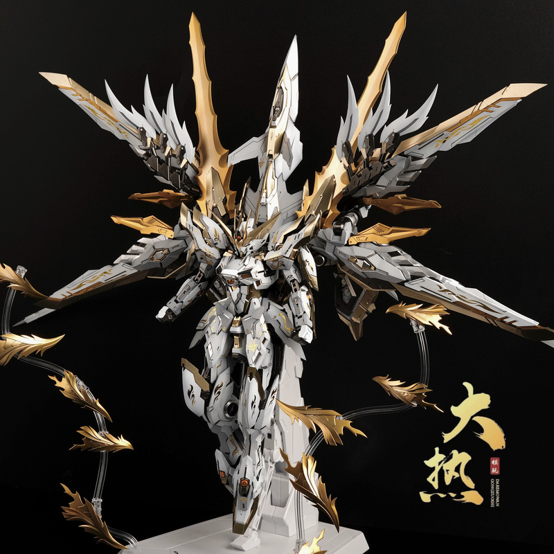Hot-Selling Zza Blue Flame White Snow Princess Color-Changing Assembled Model 1/100 Guochuang Alloy Frame Boys' Gift