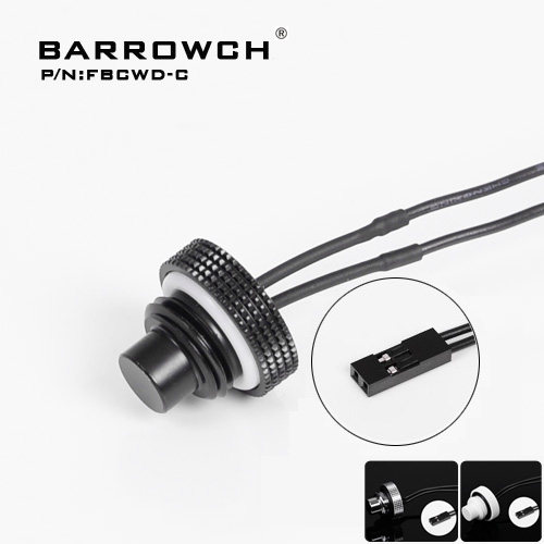 Barrowch亮银/黑/白G1/4 10K测温止水锁头 标准型 水冷散热器配件