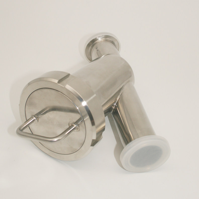 Sanitary quick-loading Y-type filter 304 stainless steel clamp type chuck quick-opening pipeline filter screen