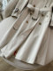 Long Classic White Trench Coat for Women, 2025 Autumn Collection, High-End British Style, Oversized Fashion, Waist-Cinching, Elegant Jacket
