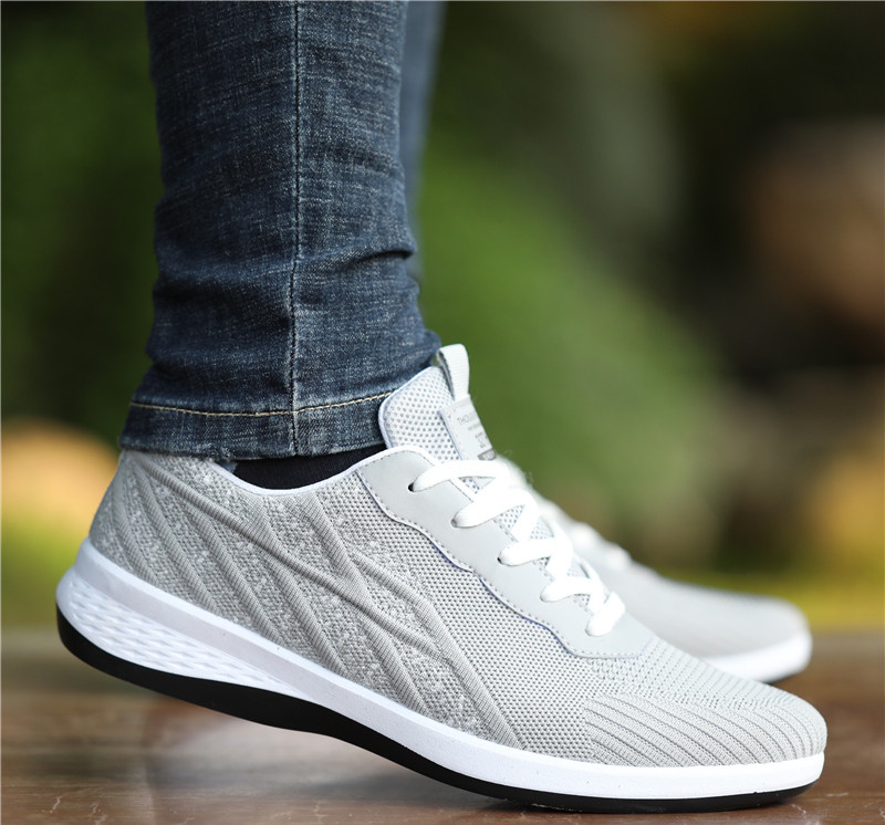Pull back men's shoes spring new breathable fly-woven mesh shoes deodorant all-match Korean casual shoes men's sports shoes