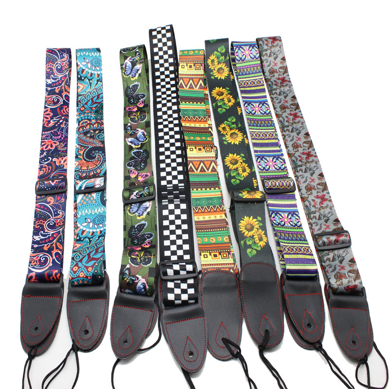 Guitar Strap Acoustic Guitar Strap Electric Guitar Strap Personality Strap Color Strap Leather Head