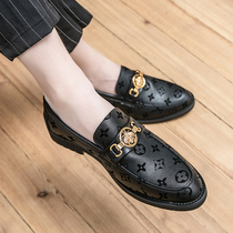 Spring shoes male Han Han Han Han Han Hair Hair Hair Hair Hair One-foot soft leather casual trend hundred and suit mens shoes