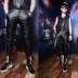 Mùa thu và đêm đông shop quần da nam bó sát tóc stylist guys quần mỏng chân chống quần da nam quần cá tính quần áo nam Quần da