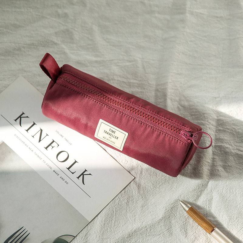 MUIS mesh sandwich hipster female nylon pen bag simple large capacity stationery case pencil bag