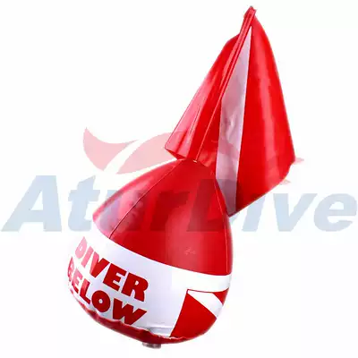 AturDive PVC diving buoy inflatable buoy nozzle blowing water surface signal diving special warning float