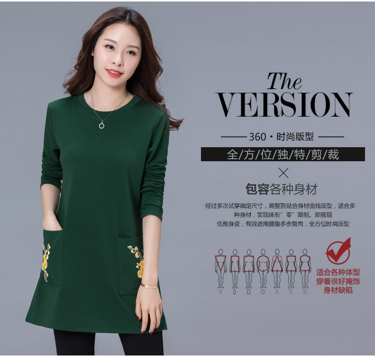 Mùa xuân và mùa thu áo thun dài tay bên ngoài mặc áo sơ mi chạm đáy áo sơ mi nhỏ hoang dã Áo sơ mi nữ trung niên 40-50 tuổi ao dam trung nien
