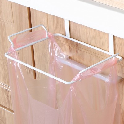 Garbage bag bracket hook Kitchen plastic bag hanger Hanging trash can hanging garbage rack Integral cabinet door back type