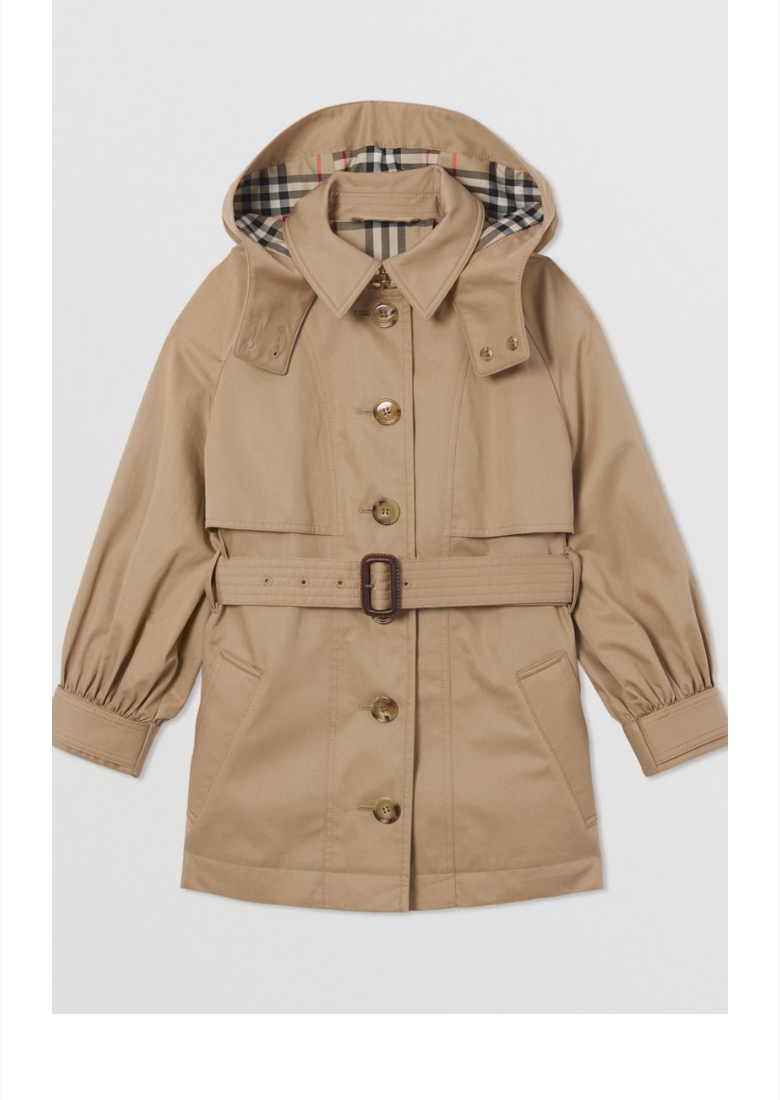 Выпуск 3 процента -Free Burberry ребятишки закрытый хлопок косые узоры Trench ветровка 80429201 