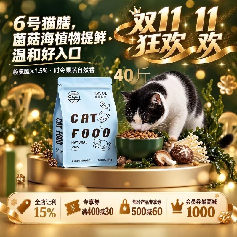 A-Xing Vegetarian Pet Food No. 6 Vegan Cat Food/Digestible, Protects Urinary System, Removes Hairballs/ 2.5kg *8 Bags/Total 20kg