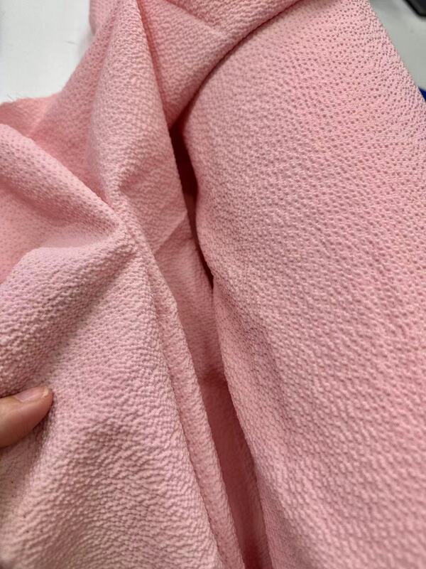 375g Lp Pure Wool Four-Way Stretch Seersucker Dry and Smooth Solid Color Width 145 Fabric Material Clothing DIY