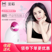 Jindao face steamer Hot and cold double spray nano sprayer hydration instrument Beauty steam face instrument Household open pores detox