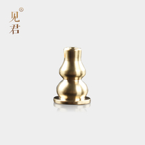 See Jun pure copper incense insert Incense holder Incense seal Incense bottle Incense charge Incense shovel Incense spoon Incense accessories set fireproof cotton pad