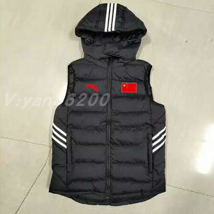 2018 mới xuống áo khoác vest quốc gia áo khoác thể thao mùa thu và mùa đông ấm vest vest nam và nữ cùng một đoạn áo thể thao nam có cổ