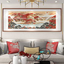 Hongyun When Head State Painting Scenery Landscape Painting Living Room Hang Painting New Chinese Leaning of Mountain Merchants Feng Shui Decoration Painting Office