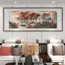 2021 new landscape painting Living room hanging painting Hongyun When head country painting sofa Background wall decoration painting New Chinese painting