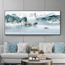 New Chinese Sofa Background Wall Living Room Decoration Painting Ink Landscape Painting Office Hang Painting Atmosphere China Painting Murals