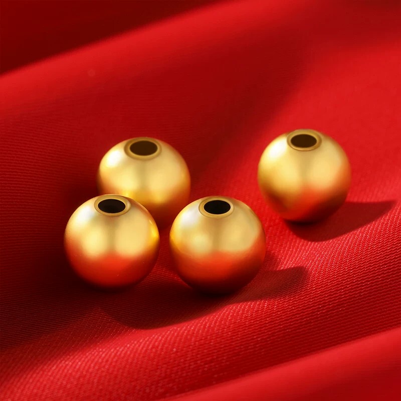 【Royal Pearl】G Pure Gold 999 Small Gold Beads Traditional Style Fortune-Enhancing Loose Beads Fashionable Jewelry Bracelet for Personal Use 【Royal Pearl】G Pure Gold 999 Small Gold Beads Traditional Style Fortune-Enhancing Loose Beads Fashionable Jewelry Bracelet for Personal Use