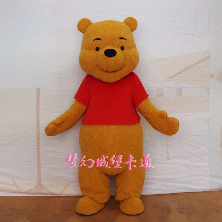 Small Bear Winnie Catong Man Puppet Costume Mascot Cubs and Cartoon Characters Wear Doll Head Doll Set Dolls