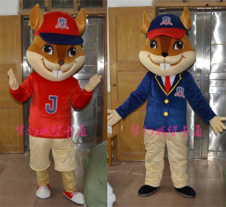 Cartonans occasionally squirrels adults wear doll mascots props to make plush paparazzi puppets Fancy Chestnut