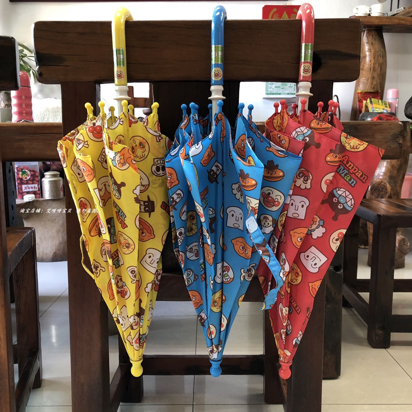 (Japan Single) Genuine Export Anpanman Umbrella Children Baby Sun Umbrella Cartoon Rain Gear Sunny Umbrella
