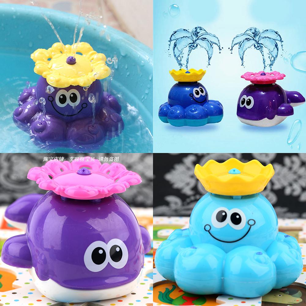 ZHITONG BABY can rotate the octopus that sprays water automatically, the whale baby takes a bath, plays with water and plays with water toys