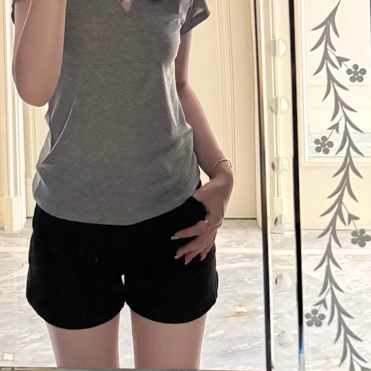 Eu Dai Monia Comic-Style Shorts That Don'T Hug the Thighs, Cover the Hips, Make You Look Slimmer, Are Comfortable, and Are Non-Fading Black Denim Shorts