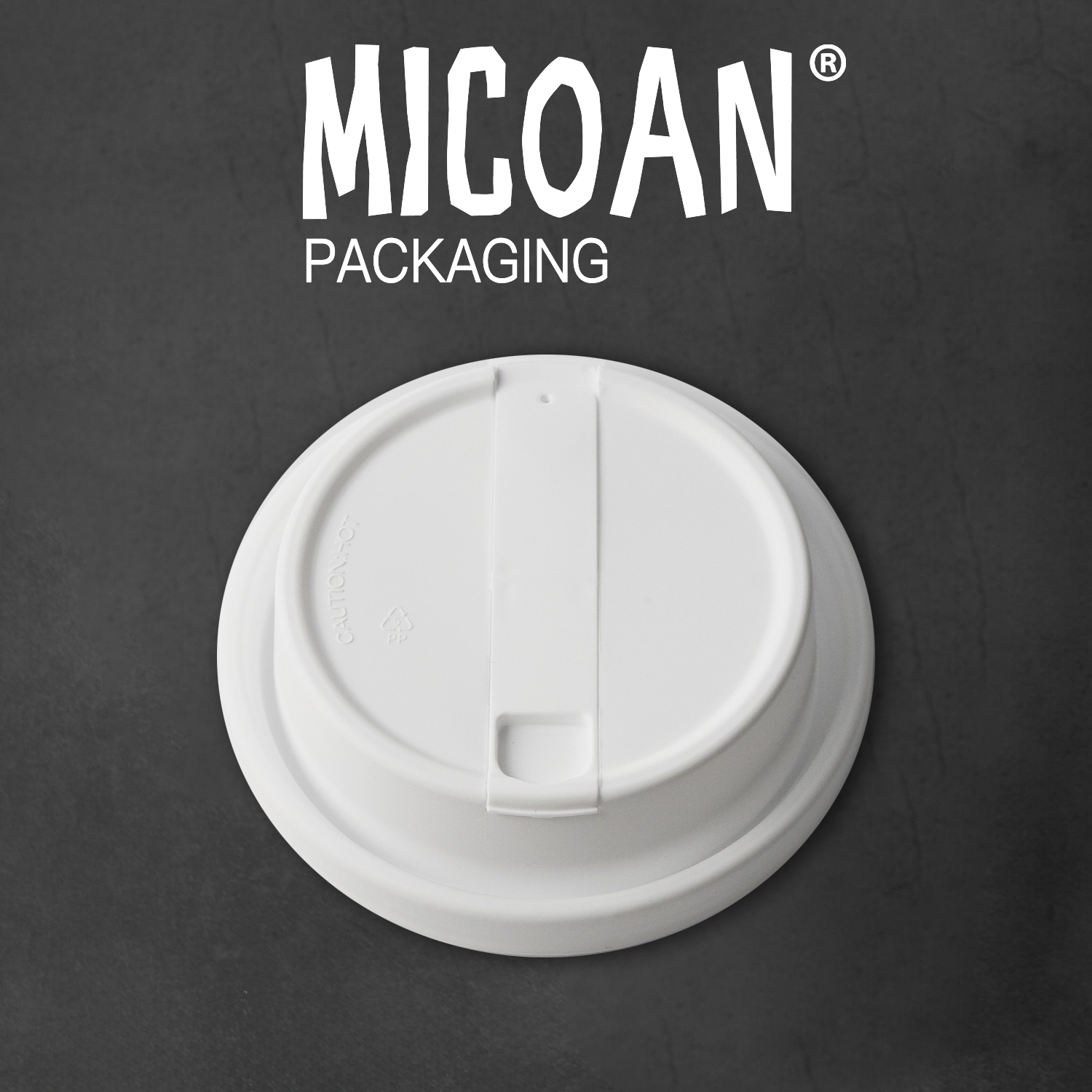 MICOAN 90口径使い捨てマットホワイトPP折りたたみカップカバー、ストローで直接飲める、漏れ防止テイクアウト用