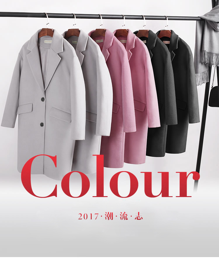 Màu 黛 妃 2017 mùa thu và mùa đông mới của Hàn Quốc phiên bản của hoang dã kích thước lớn áo len thời trang giản dị thời trang của phụ nữ áo áo khoác nữ dáng dài