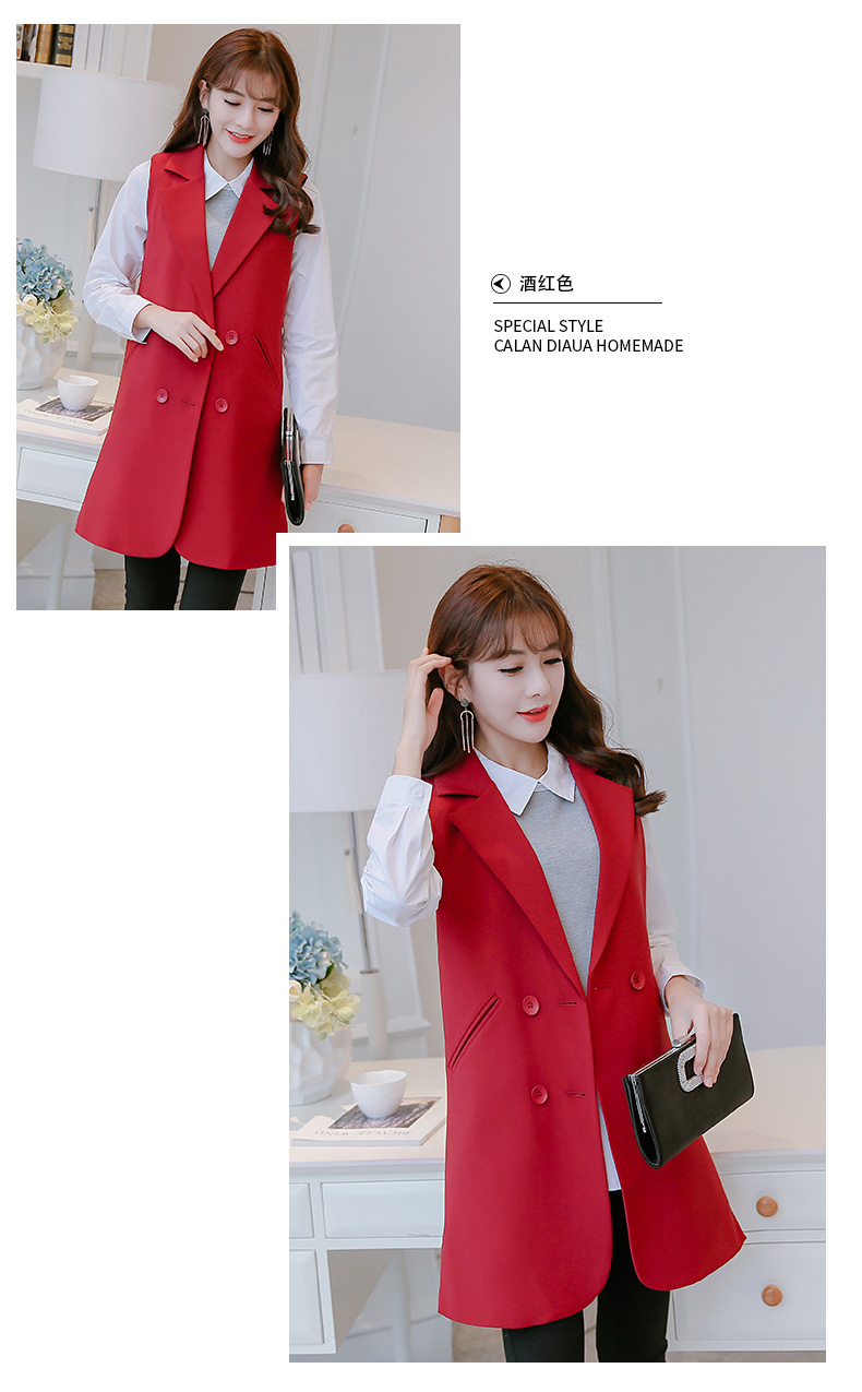Xuân 2018 phiên bản Hàn Quốc mới của áo vest không tay mỏng vest áo khoác vest nữ dài shop quần áo nữ gần đây