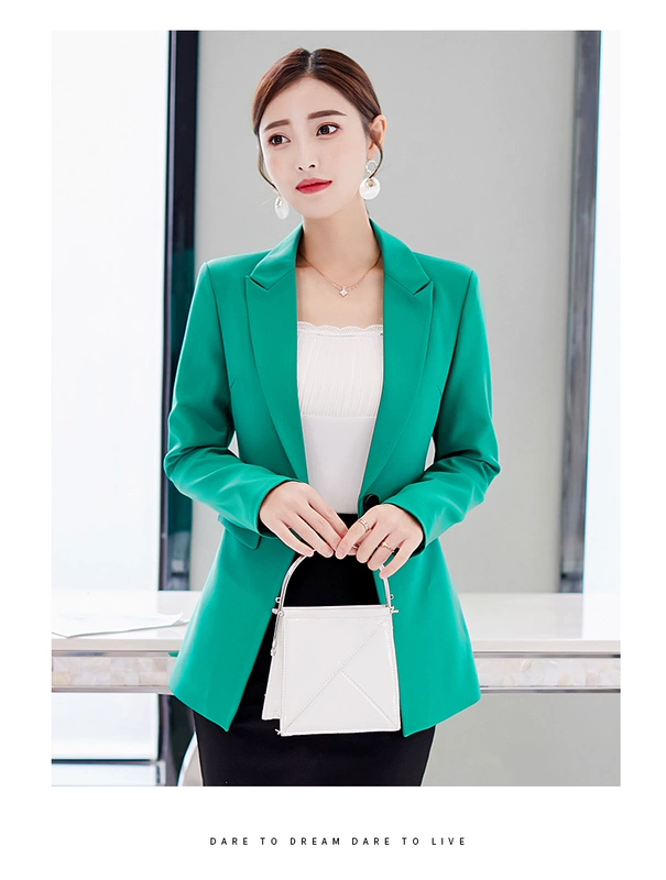 黛 2018 thu đông mới Hàn Quốc Slim size dài tay dài phù hợp với áo khoác nhỏ thời trang phù hợp với nữ