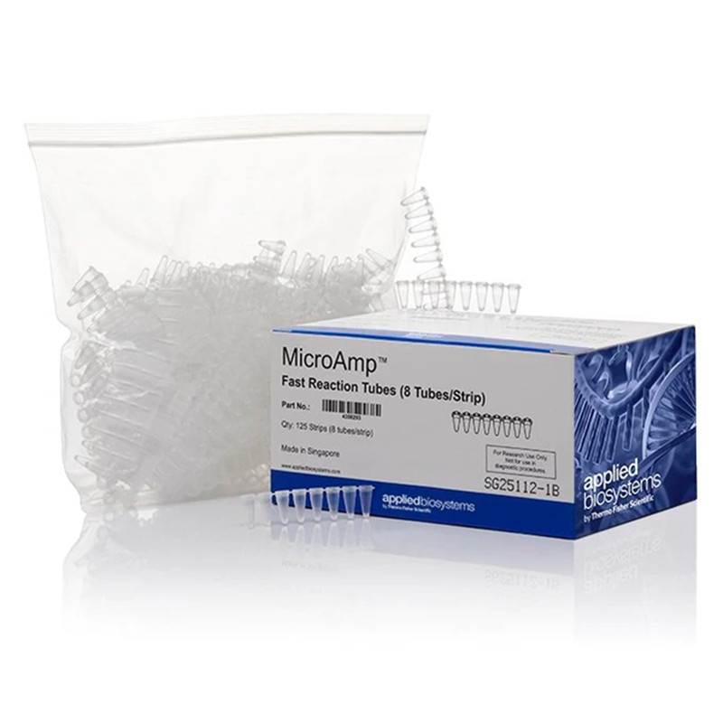Thermo ABI 0.1/0.2ml荧光定量PCR8连管八连排 管盖 透明4358293
