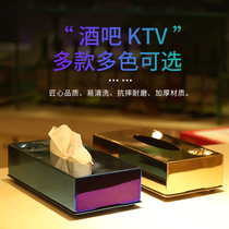 Thickened stainless steel tissue box living room napkin storage box countertop drawing paper car toilet KTV table ornaments