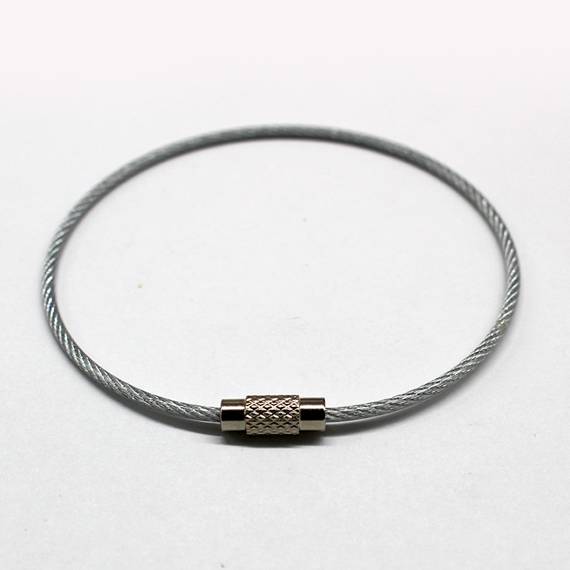 Stainless steel wire rope ring multi-function key ring key ring pendant ring with lock buckle steel ring wire wire ring buckle