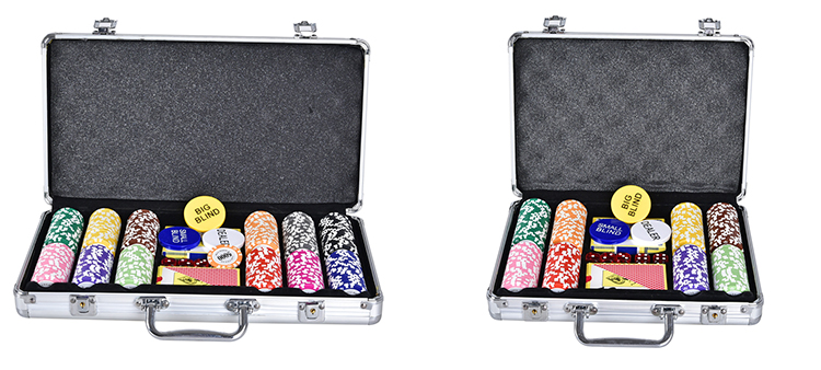 Texas Holdem Chips Mahjong Baccarat Chips Hộp nhôm Bộ 14g Crown Clay Set Đặc biệt - Các lớp học Mạt chược / Cờ vua / giáo dục giá bộ bài mạt chược