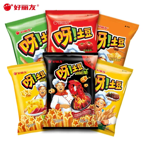 [Полная коробка оптом] Hao Liyou, картофель 40G/70G медовый томатный вкус фри, закуски