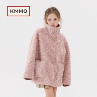 Kmmo lambswool mid-length fur coat