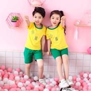 . Trai áo thun quần short hai mảnh cô gái pajama set mùa hè máy lạnh phù hợp với 3 trẻ em ngắn tay bộ t-shirt.