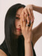 Sudrov Sujue Light Luxury Design 틈새 시장 고급 기질 Mabe Black Agate Ring Girls의 생일 선물 반지