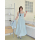Взрослый летний женский костюм для похудения Zhang summer plus size fat sister mm, нежная ветровка, рубашка трапециевидной формы, юбка трапециевидной формы mini 3